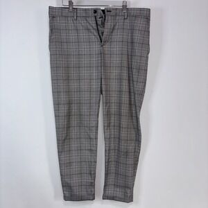 ZARA Women's Gray Glen Plaid High Rise Slim Trousers Size 12 (EUR 44)